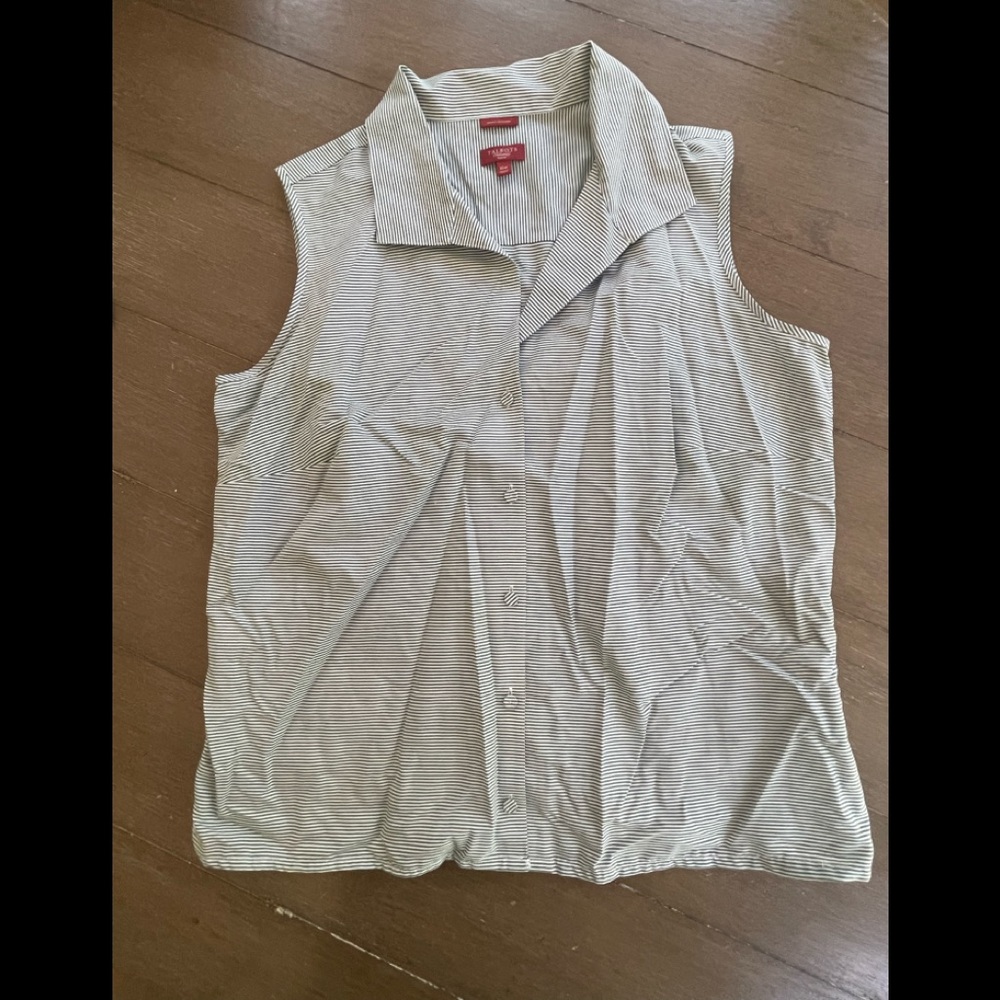 talbots sleeveless dress shirt